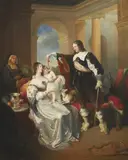 The Happy Days of Charles I Oil on canvas 82 x 66cm (32¼ x 25 in.) Provenance: Patrick J.B by Charles Robert Leslie, Oil on canvas, sold Dec 2019