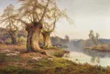 Autumn leaves, Burnham Beeches Oil on canvas Signed lower left 62 x 93cm (24¼ x 36½ in.) by Alfred de Breanski Snr, Oil on canvas, offered Dec 2019