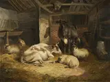 Farmyard friends by John Frederick Herring Jnr, 1845, Oil on canvas, sold Dec 2019