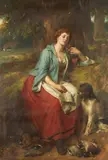 The Gamekeeper's Daughter by Thomas Faed, 1884, Oil on canvas, offered Dec 2019