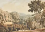 Berry Pomeroy Castle, Devon Watercolour over pencil with scratching out 25.5 x 37cm (10 x 14½ in.) Provenance: Michael Bryan, London by William Turner of Oxford, Watercolour over pencil with scratching out, offered Dec 2019