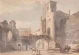 The East side of Caernarvon by Paul Sandby, Pencil and watercolour, offered Dec 2019