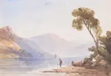 The Skiddaw range from Derwent Water by Anthony Vandyke Copley-Fielding, Pencil and watercolour with scratching out, offered Dec 2019