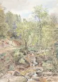 Birnam Watercolour Signed, titled and dated 1887 lower right 50.5 x 36cm (19¾ x 14 in.) by William Henry Millais, 1887, Watercolour, sold Dec 2019