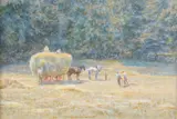 Carrying the Hay by Helen Allingham, Watercolour heightened with white, sold Dec 2019