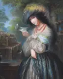La Billet Doux Pastel Signed, inscribed and dated 1846 lower left 66 x 54cm (25 x 21¼ in.) by Élisa Desrivières, 1846, Pastel, offered Dec 2019