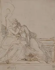 Consolation by Ozias Humphry, 1783, Pen and ink, sold Oct 2019
