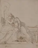 Consolation by Ozias Humphry, 1783, Pen and ink, sold Oct 2019