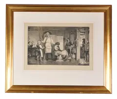 A Sacrifice (Only a Woman's Hair) Etching Signed in pencil Plate 39 x 57cm (15¼ x 22¼ in.) by Richard Walker MaCbeth, Etching, offered Oct 2019