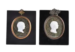 A white glass paste portrait relief bust of Earl Howe by James Tassie, sculpture, sold Oct 2019