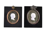 A white glass paste portrait relief bust of Earl Howe by James Tassie, sculpture, sold Oct 2019