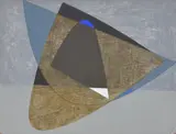 Paraboloid I by John Wells, 1977, Oil on board in artist's frame, sold Oct 2019