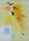 Soaring Form by John Wells, 1947, Oil on board in artist's frame, sold Oct 2019