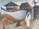 Untitled by Tessa Newcomb, Oil on board, sold Oct 2019