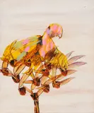 Parrot in a tree Mixed media on art card Signed to lower centre, further signed and dated 21 June 69 verso 35.5 x 25.3cm (13¾ x 9¾ in.) Unframed by Sidney Nolan, Mixed media on art card, sold Oct 2019