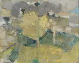 Paysage by Paul Rebeyrolle, 1956, Oil on canvas, sold Oct 2019