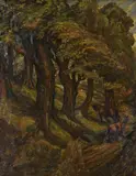 Forest Oil on canvas Signed to the overlap verso 45.5 x 36cm (17¾ x 14 in.) by Anton Lock, Oil on canvas, offered Oct 2019