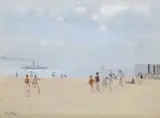 The Yarmouth Belle Steamer Passing Gorleston by Campbell Archibald Mellon, Oil on board, sold Oct 2019