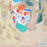 Scène de plage Oil on canvas Signed and dated 63 lower right by Pierre Le Sueur, Oil on canvas, sold Oct 2019