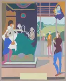 Untitled by Tom Phillips, Oil on canvas, sold Oct 2019