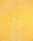 Lines on Yellow by Peter Schmidt, Oil on canvas, sold Oct 2019