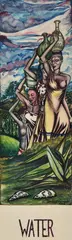 Water by Ben Enwonwu, 1942, Watercolour, a pair Both signed and dated, offered Oct 2019