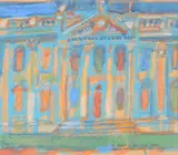 The Facade of the Senate by Alfred Cohen, 1966, Watercolour and pencil, sold Oct 2019