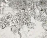 Grape Harvest Etching, 1972 Signed in pencil, titled and numbered 14/70 Plate: 27.5 x 34cm (10¾ x 13¼ in.) by Anthony Gross, Etching, offered Oct 2019