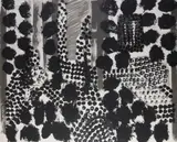 Souvenir (Heenk 64) Screenprint in five shades of black, 1981 Signed with initials in pencil, dated 81 and numbered 22/100 104 x 139cm (40¾ x 54½ in.) by Howard Hodgkin, Screenprint in five shades of black, sold Oct 2019