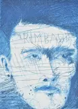 Rimbaud wounded in Brussels Etching in blue, 1973 Signed in pencil, dated 1973 and numbered 11/30 Plate: 14 x 10cm (5½ x 3¾ in.) Sheet: 75 x 55cm (29½ x 21½ in) by Jim Dine, 1973, Etching in blue, sold Oct 2019
