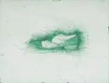 Shoe (Harper 104) Etching in green, 1973 Signed in pencil, dated 1973 and numbered 8/30 Plate: 50 x 65cm (19½ x 25½ in.) by Jim Dine, 1973, Etching in green, offered Oct 2019
