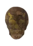 The Dead (chocolate oriental gold skull) Foil block print in colours, 2009 Signed in pencil, numbered 8/15 41.5 x 30cm (16¼ x 11¾ in.) by Damien Hirst, print, sold Oct 2019