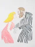 Anthony and Cleopatra Etching, 1982 Signed in pencil and numbered 40/175 Plate 75 x 56.5cm (29½ x 22 in.) by Elisabeth Frink, Etching, offered Oct 2019