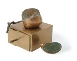 Apple and drawer by Alik Cavaliere, Bronze, sold Oct 2019