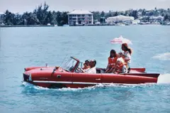 Kevin and Bobo McClory and family in Nassau, c by Slim Aarons, 1995, C-type print, sold Oct 2019