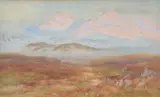 Highland landscape Watercolour Signed lower right 22.7 x 39.4cm (8¾ x 15½ in.) Together with another by the same hand, Children resting outside a cottage by William R. Hoyles, Watercolour, sold Oct 2019