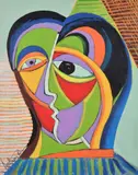 Lovers Signed in pen and numbered 254/299 Lithograph printed in colours 73 x 58cm (28½ x 22¾ in.) by Anthony Quinn, Lithograph printed in colours, sold Oct 2019