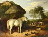 Farmyard friends Oil on board Signed lower left 35 x 47cm (13¾ x 18½ in.) by Arthur James Stark, Oil on board, offered Jul 2019