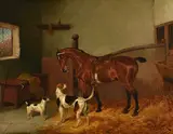 The Huntsman's favorites by Colin Graeme, Oil on canvas, sold Jul 2019