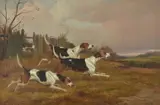 The chase Oil on canvas Signed and dated 98 lower right 41 x 61cm (16 x 24 in.) by Colin Graeme, Oil on canvas, sold Jul 2019