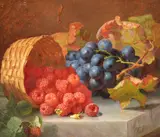 Still life with grapes and raspberries by Eloise Harriet Stannard, 1882, Oil on canvas, sold Jul 2019