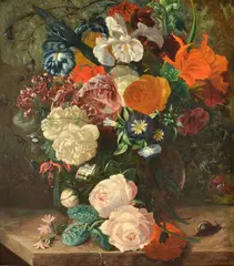 Flowers from nature Oil on canvas Signed and indistinctly dated 185 lower right 41 x 36cm (16 x 14 in.) by Eloise Harriet Stannard, Oil on canvas, sold Jul 2019