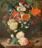 Flowers from nature Oil on canvas Signed and indistinctly dated 185 lower right 41 x 36cm (16 x 14 in.) by Eloise Harriet Stannard, Oil on canvas, sold Jul 2019