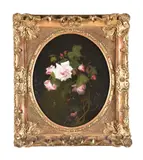 Pink Roses Oil on board 60 x 49cm (23½ x 19¼ in.) Provenance: Sale, Christies, 7 September 2005, Lot 372 by Stuart Park, Oil on board, sold Jul 2019