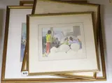 Karnelika, India, Pushkar Town and Pushkar Fair by Carolyn Piets, c.1985, watercolour, offered Aug 2021