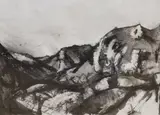 Autanne by Peter Spens, 1992, ink on paper, sold Aug 2021