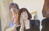 Untitled by Archie Forrest, acrylic on board, sold Aug 2021