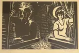 Voisins by Frans Masereel, 1951, woodcut, sold Aug 2021