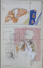 Untitled by Bryan Organ, 1967, mixed media, sold Aug 2021