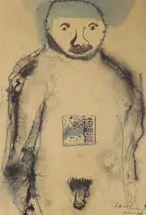 Ecce Homo by Jakov Lind, ink and watercolour, sold Aug 2021